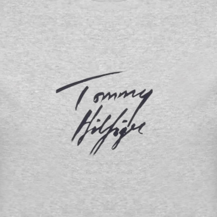 Alternative Image for ProductTommy Hilfiger Logo Crew Neck Sweatshirt Grey3